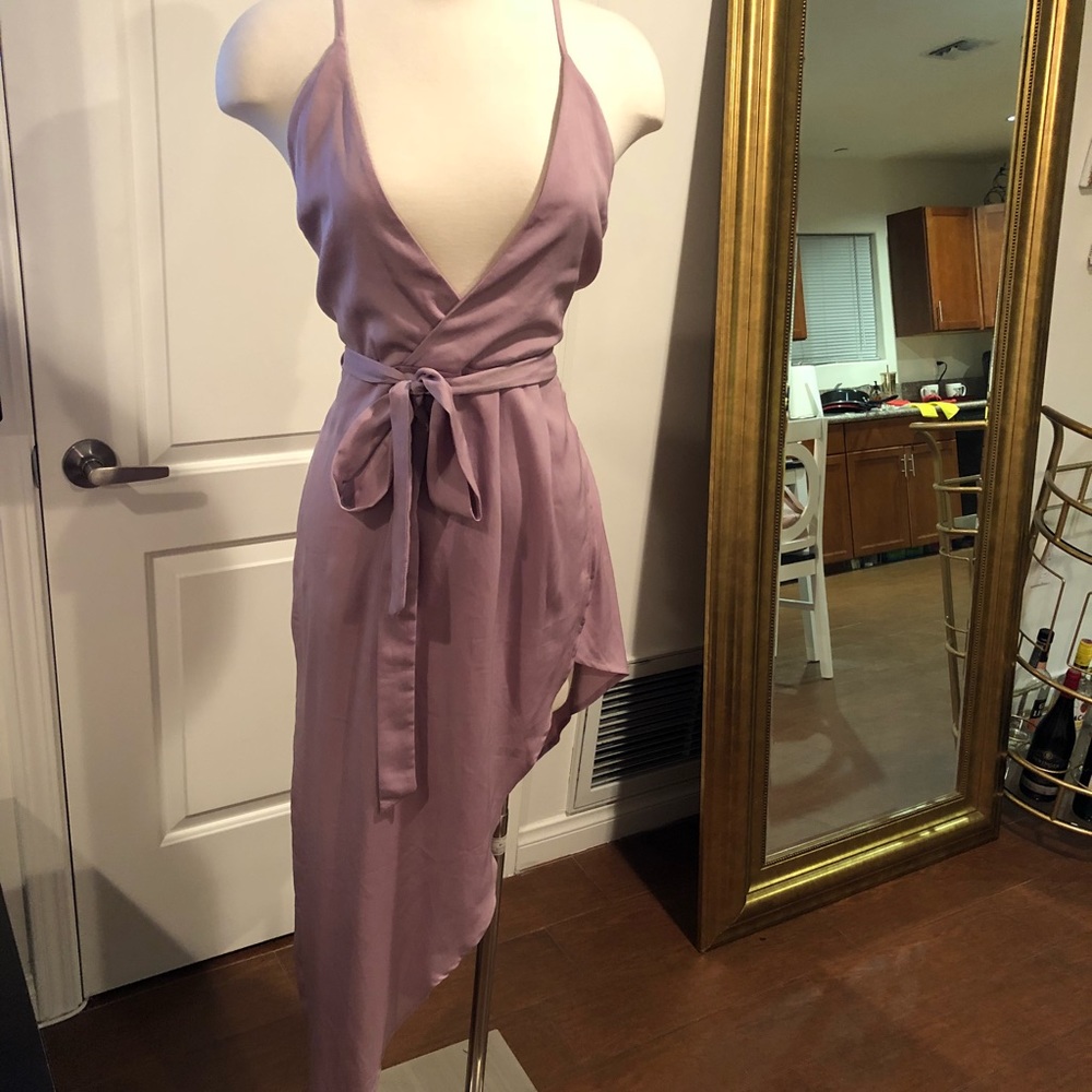 Asymmetric wrap dress